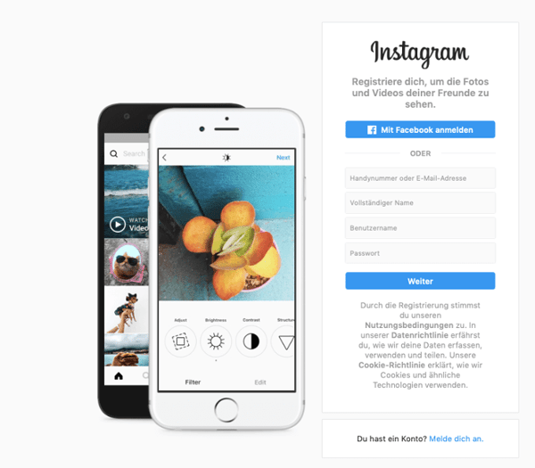 Anleitung So erstellen Sie ein InstagramKonto